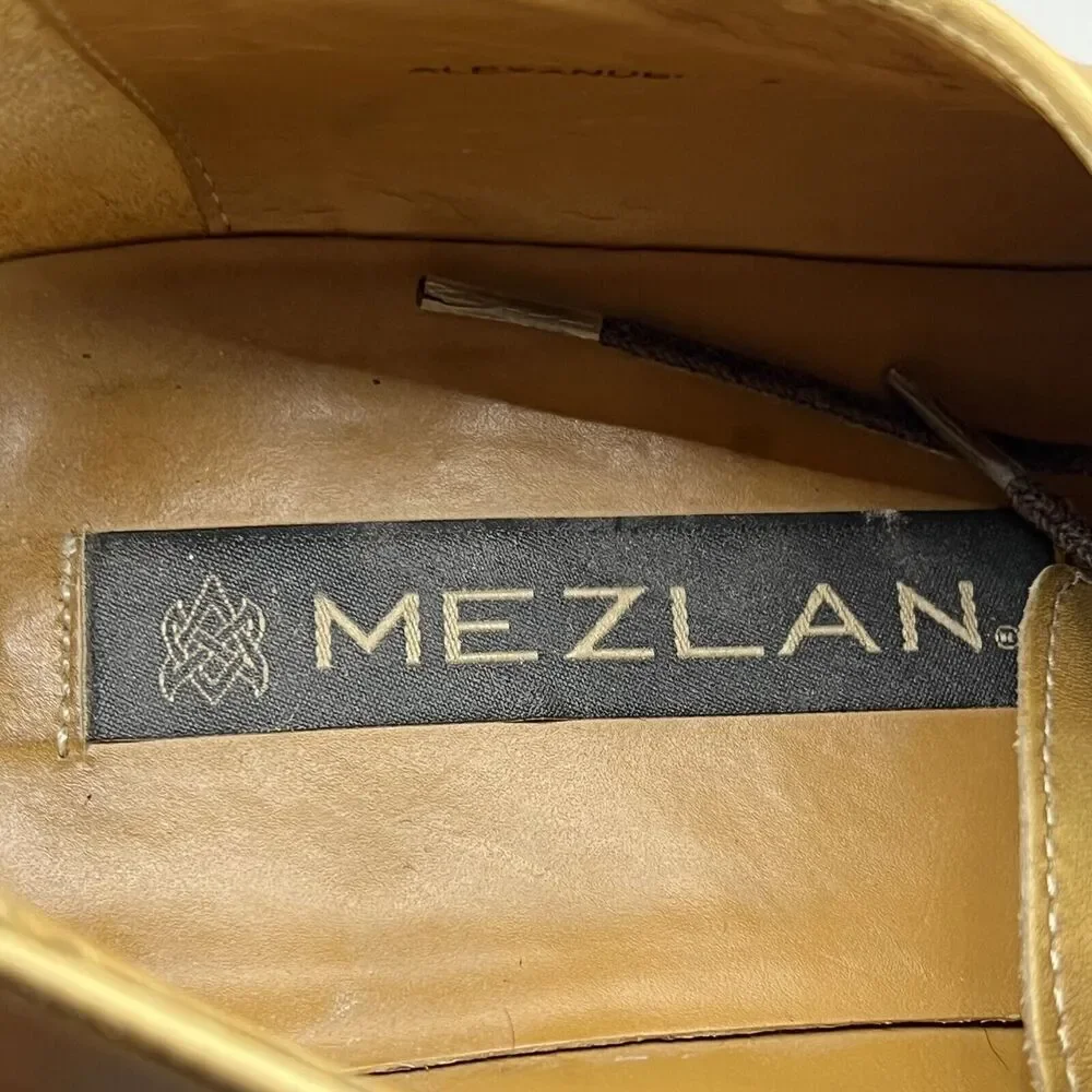 Mezlan Alexander Oxford‎ Shoes Men Size 11 M Tan Brown Wingtip Lace Up Low Dress